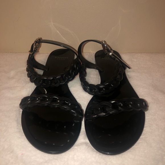 Givenchy Nea Chain Black Jelly Flat Sandal,Size-(EU)-39/(US)-9 but can fit 8-8.5 - Picture 3 of 14